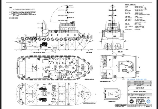 28m 25TBP – RINA Class Tugboat For Sale – Delivery: November 2026