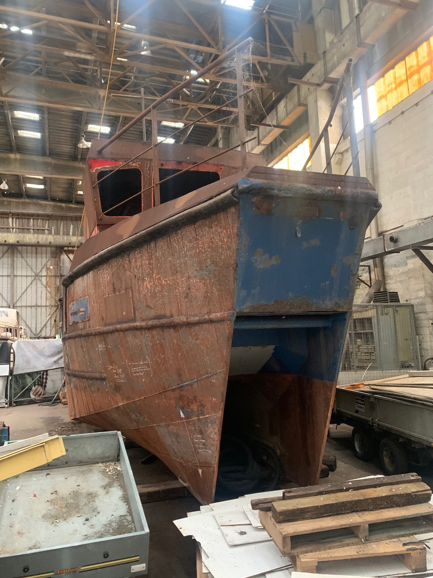 steel hull catamaran for sale